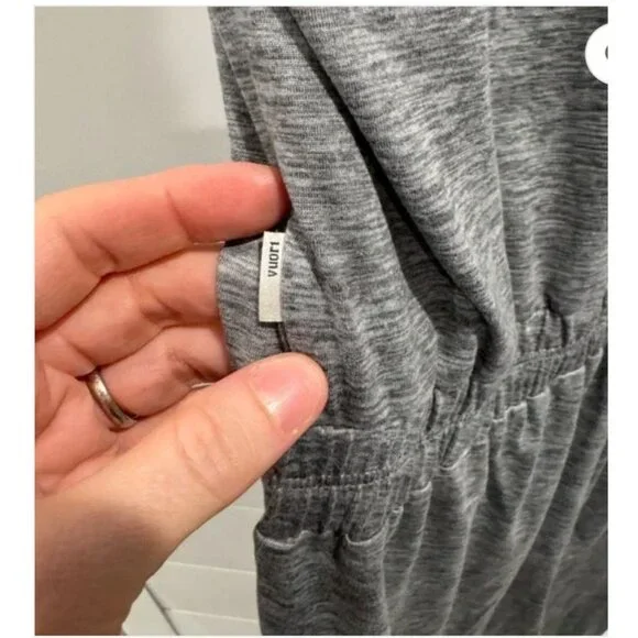 NWT Vuori Large Lux Crew Jumpsuit Short Sleeve Pockets Mallorca Gray MSRP$138 - Picture 14 of 16